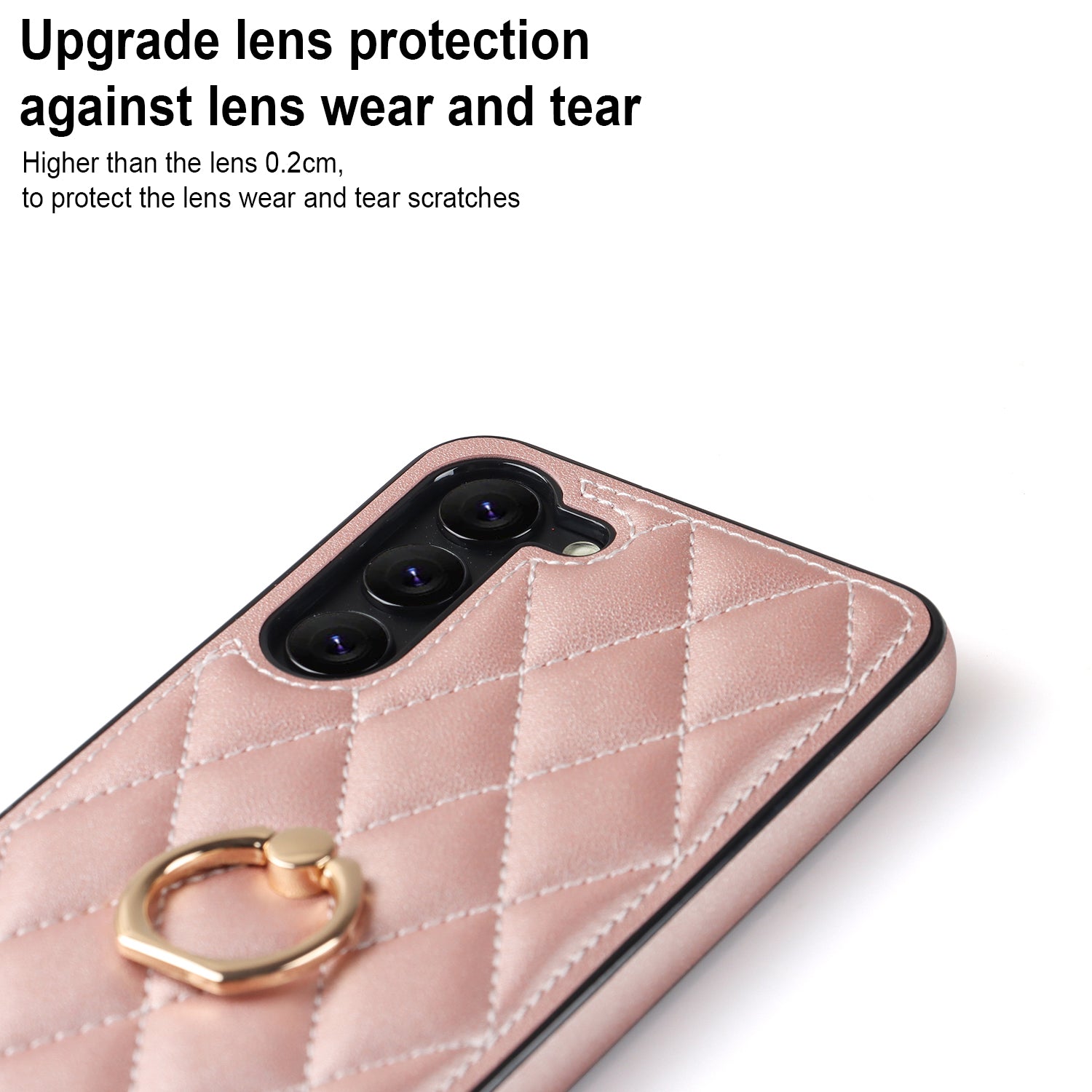 For Samsung Galaxy S23 PU Leather TPU Phone Case Imprinted Rhombus Grid Pattern Kickstand Anti-Scratch Cover For Samsung Galaxy S23 PU Leather TPU Phone Case Imprinted Rhombus Grid Pattern Kickstand Anti-Scratch Cover